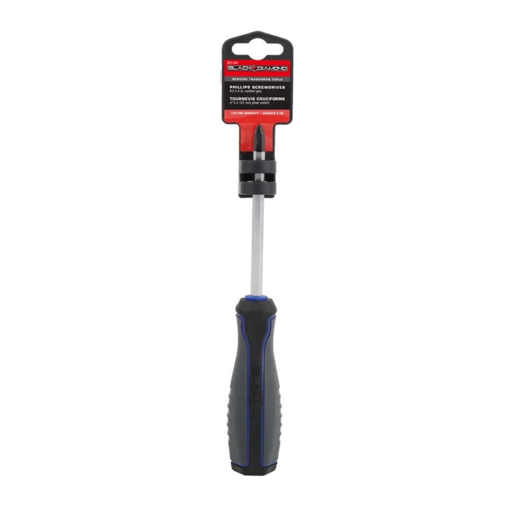 image of #2 x 4-inch Comfort Grip Phillips Screwdriver
