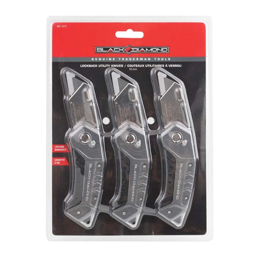 image of Lockback Utlity Knife 3 Pack
