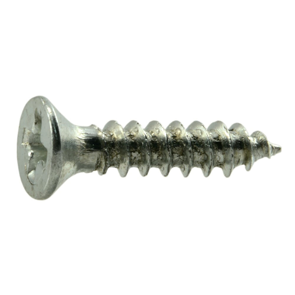 image of 4 x 1/2 Flat Wood Screws, Zinc