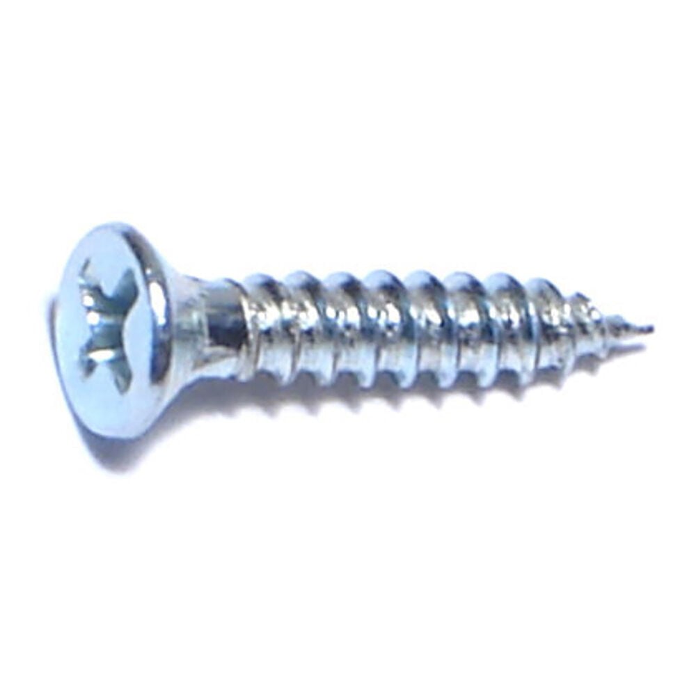 image of 4 x 5/8 Flat Wood Screws, Zinc