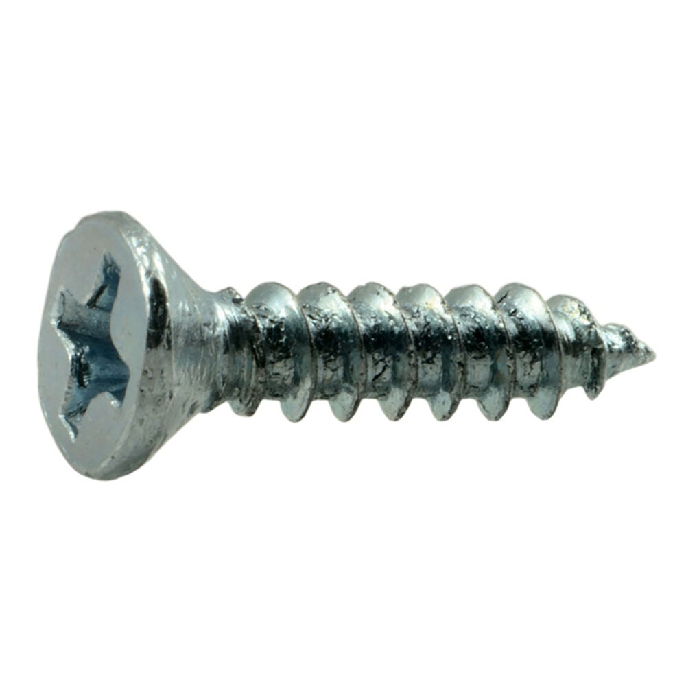 image of 5 x 5/8 Flat Wood Screws, Zinc