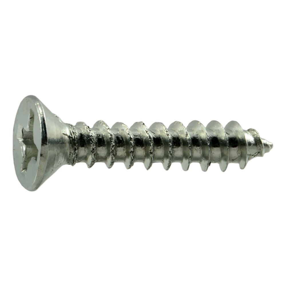 image of 6 x 3/4 Flat Wood Screws, Zinc