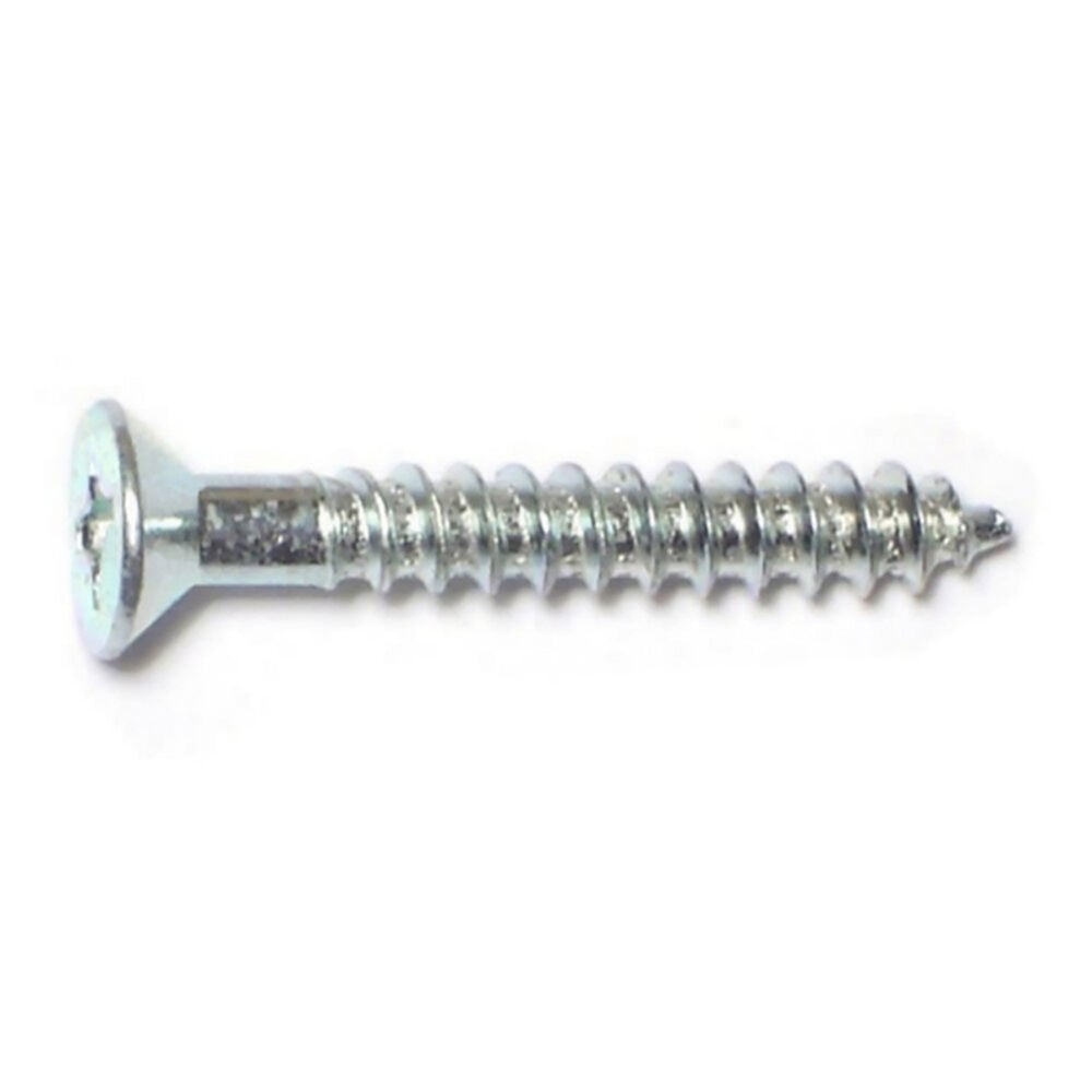 image of 6 x 1 Flat Wood Screws, Zinc