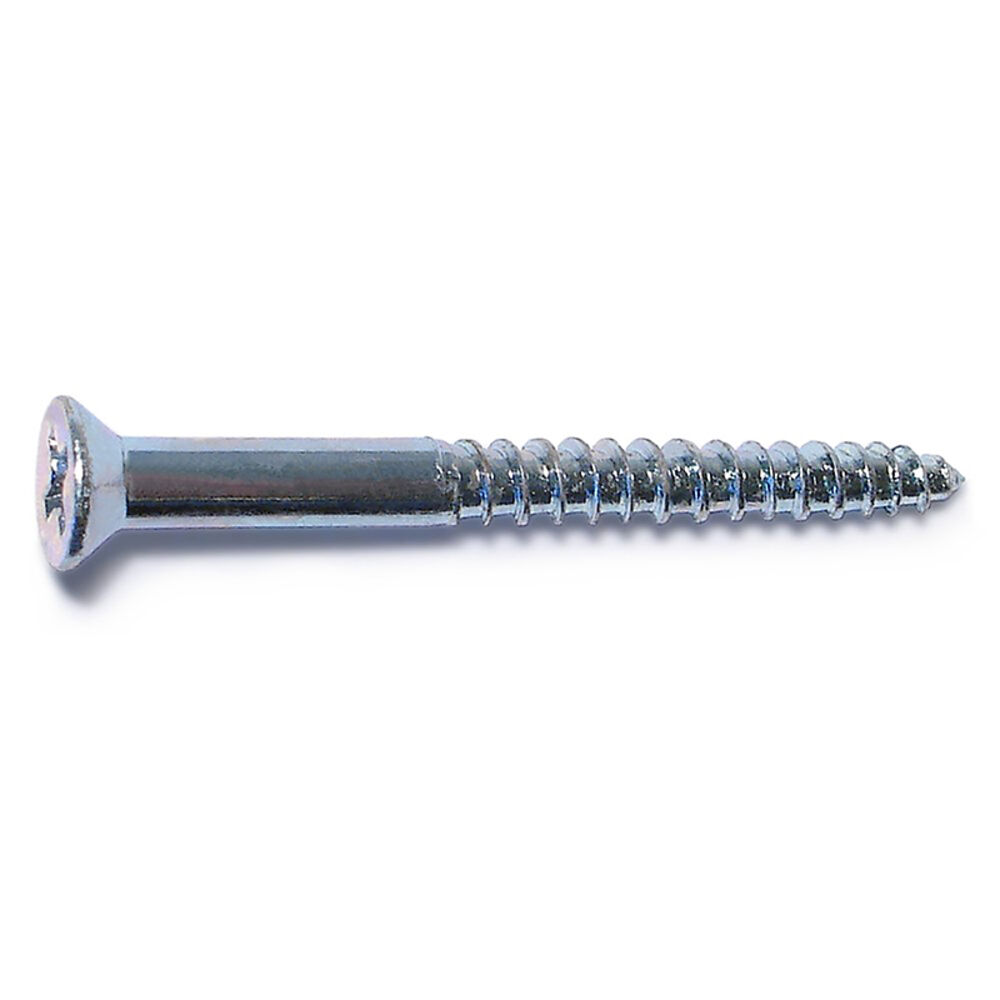 image of 6 x 1-1/2 Flat Wood Screws, Zinc
