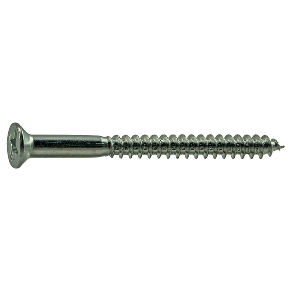 image of 8 x 2 Flat Wood Screws, Zinc