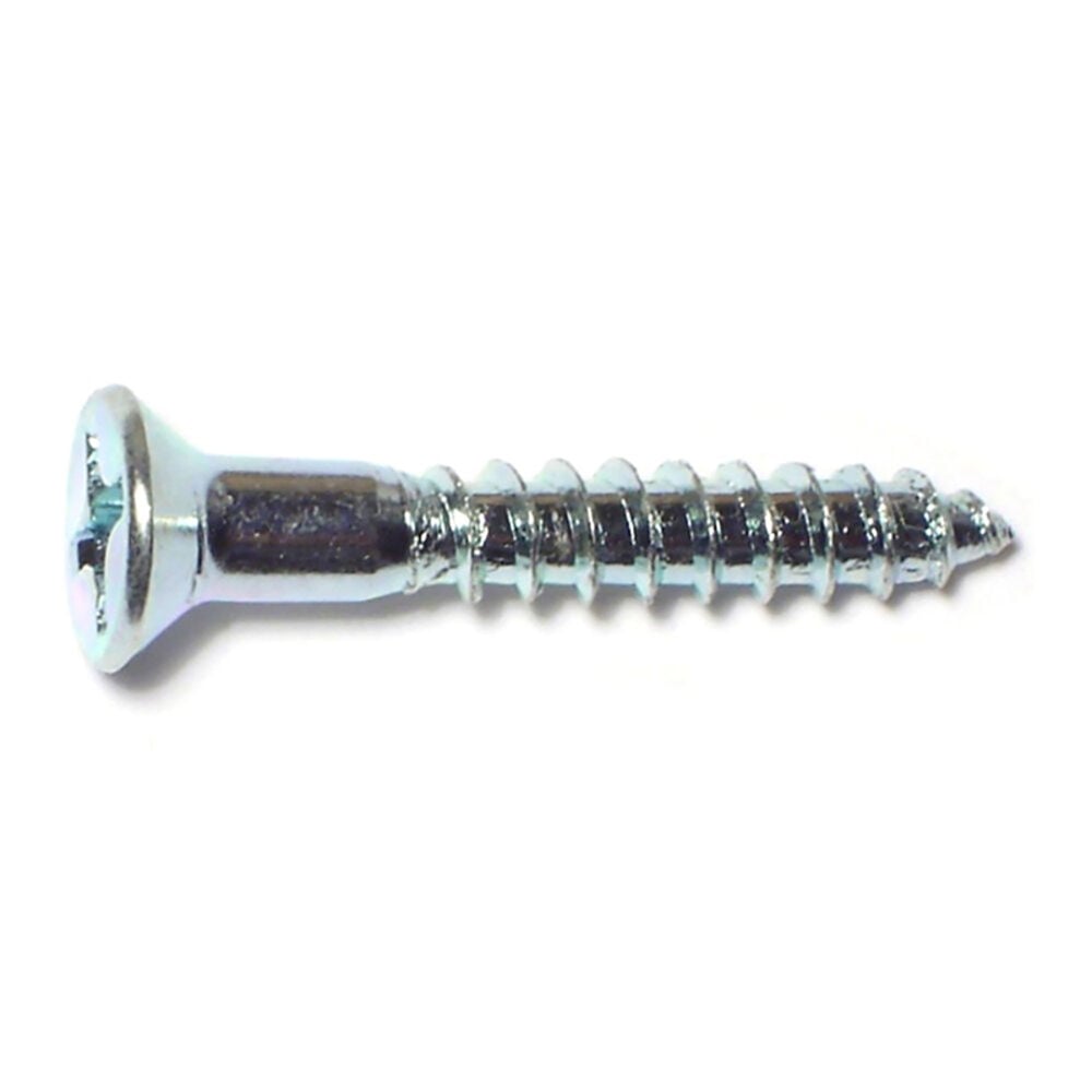 image of 10 x 1-1/4 Flat Wood Screws, Zinc