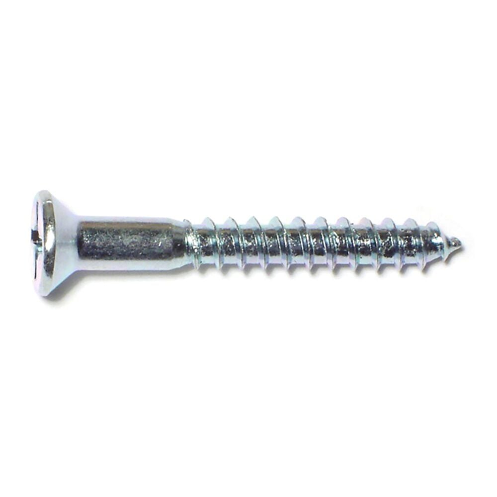 image of 10 x 1-1/2 Flat Wood Screws, Zinc
