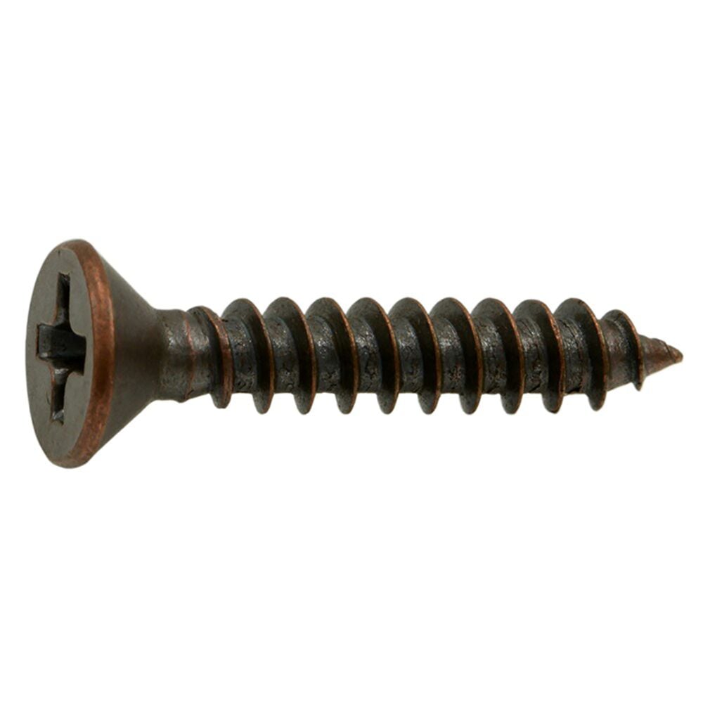 image of 6 X 3/4 Phillips Flat Screw, Bronze