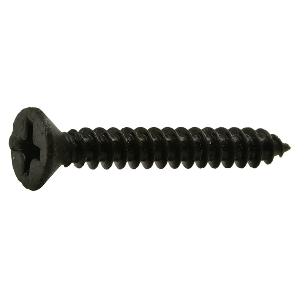 image of 6 X 1 Phillips Flat Screw, Black