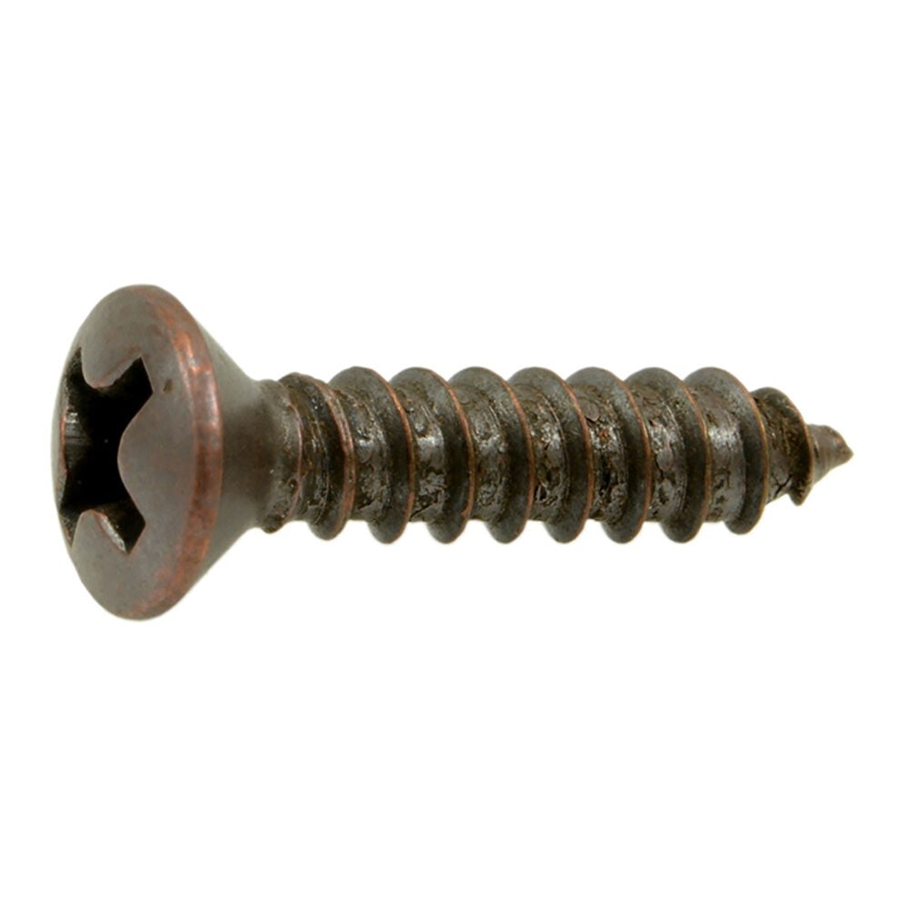 image of 6 X 5/8 Phillips Oval Screw, Copper