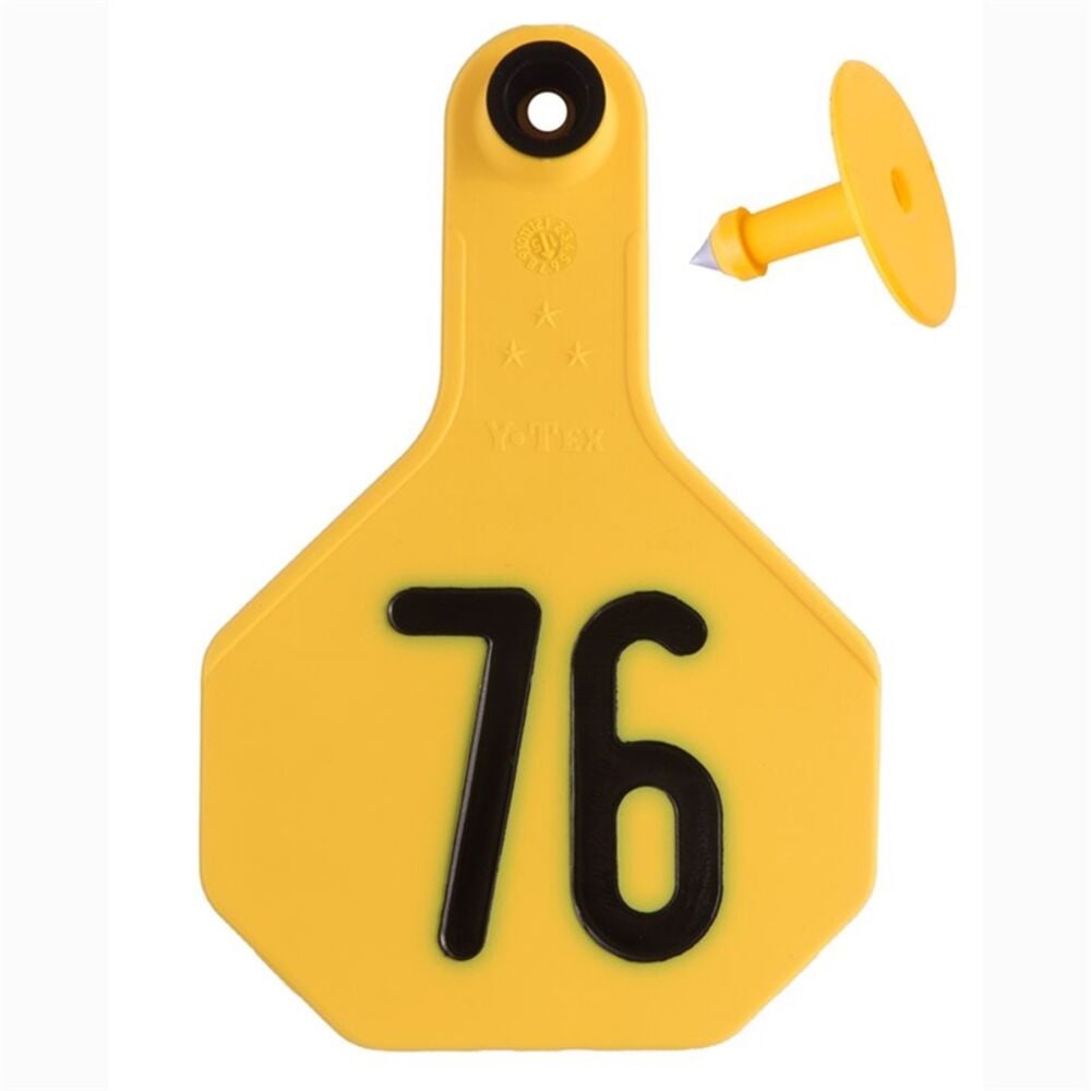 image of Corporation Cattle Identification Ear Tags, 2-Piece, Numbered 76-100