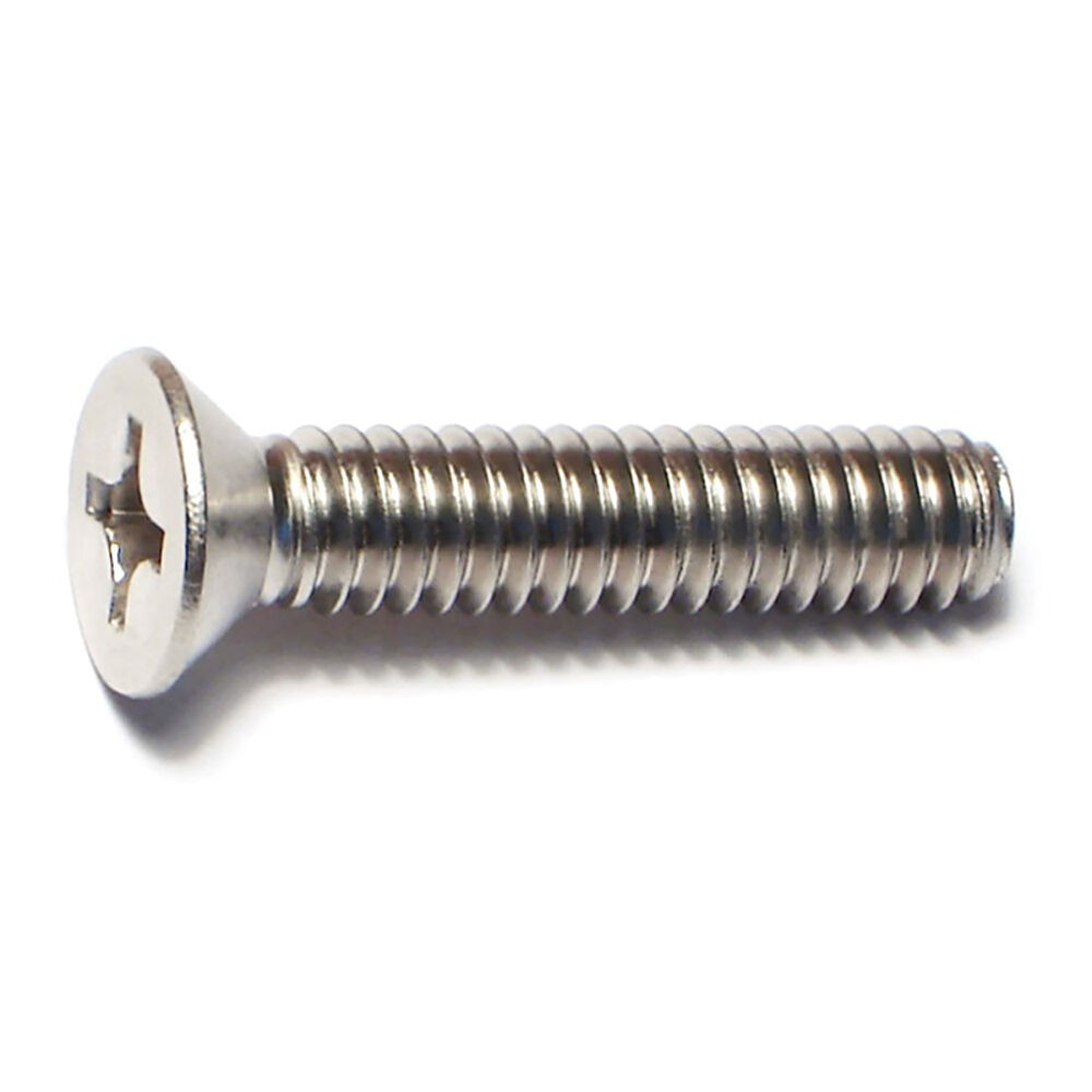 image of 1/4-20 x 1-1/4 Phillips Flat Machine Screws - 82454