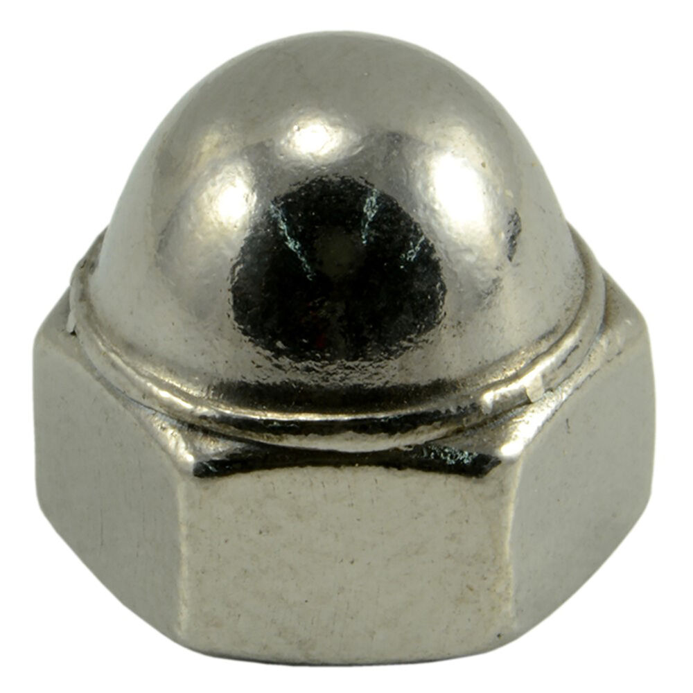 image of Acorn Cap Nuts, 1/4-20, Stainless, 1-Piece