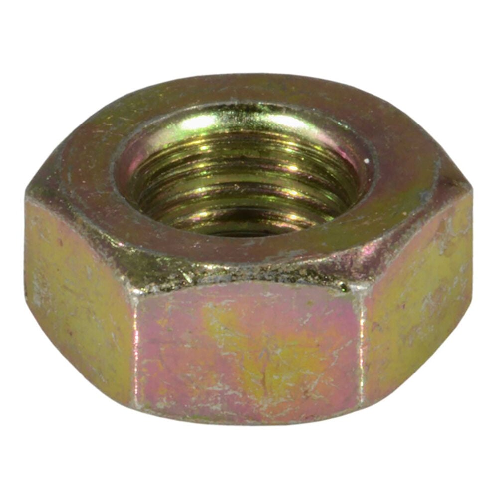 image of 10mm-1.25 Yellow Zinc Class 8 Fine Thread Hex Nut