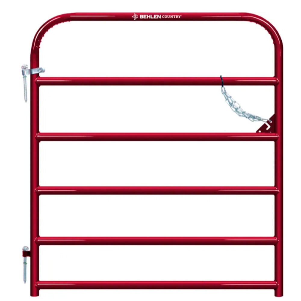 image of 4 ft Heritage Round Corner Gate, Red