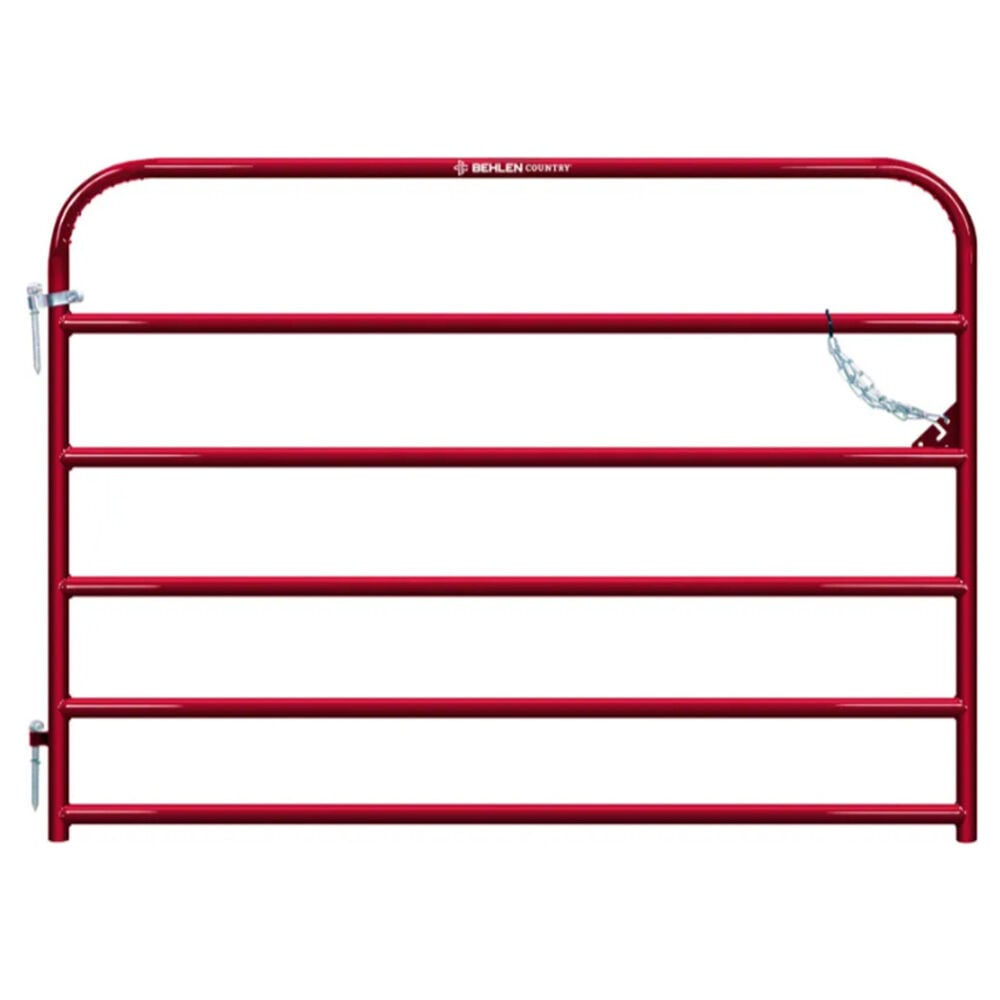 image of 6 ft Heritage Round Corner Gate, Red