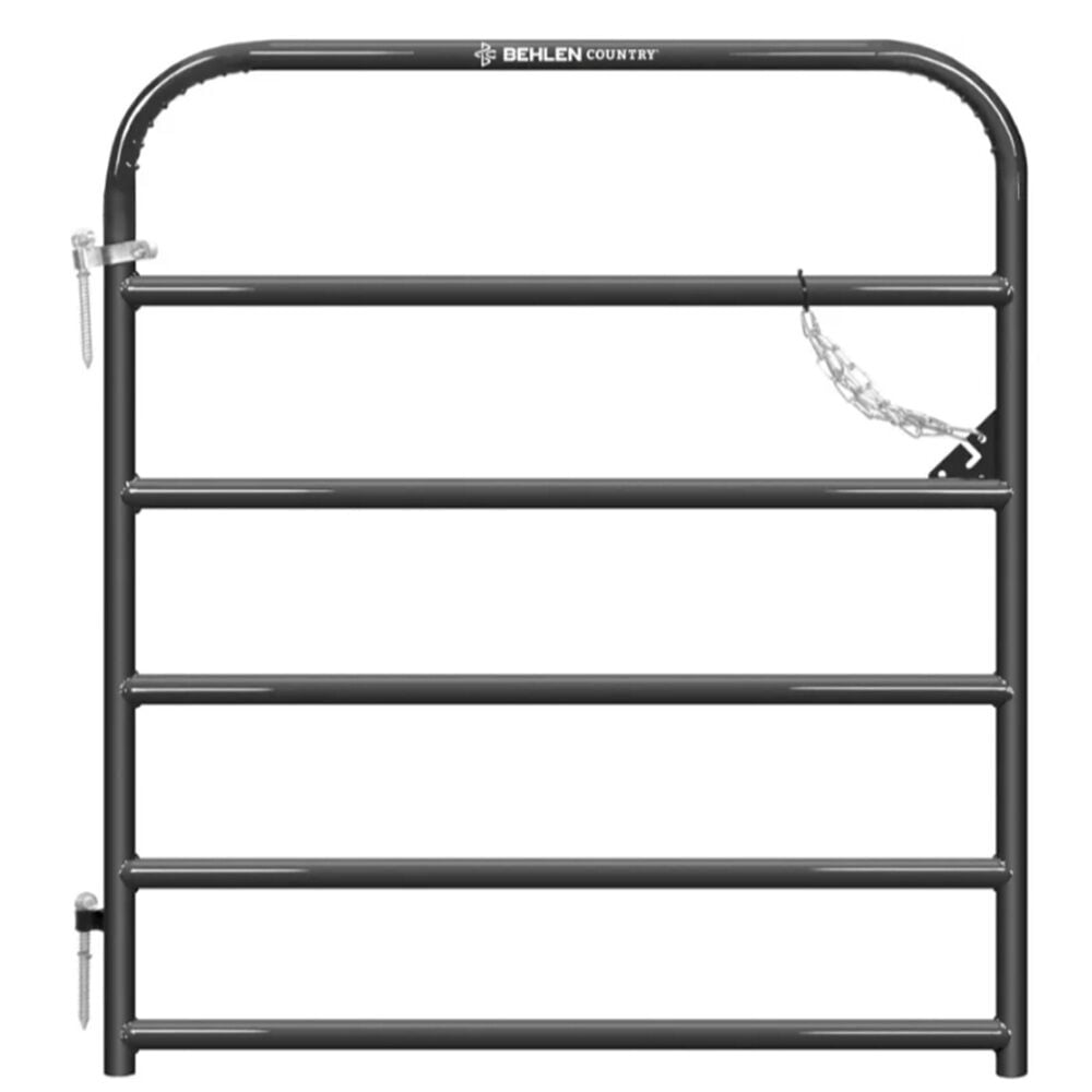 image of 4 ft Heritage Round Corner Gate, Gray