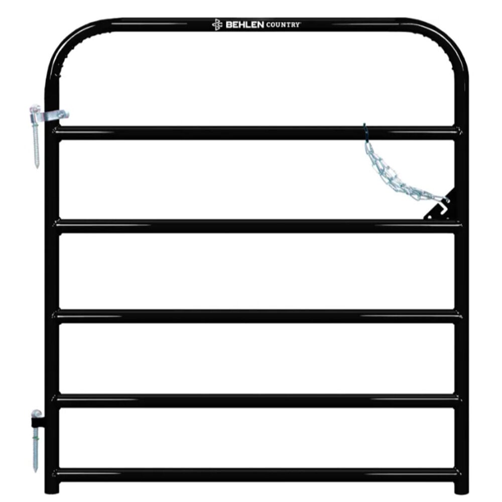 image of 4 ft Heritage Round Corner Gate, Black