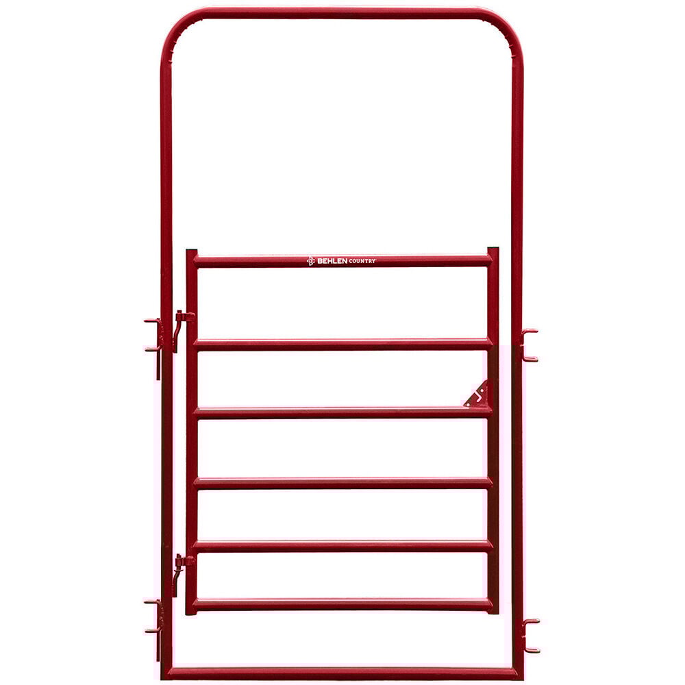 image of 8 ft Entrance Panel with 4 ft Walk Thru, Red