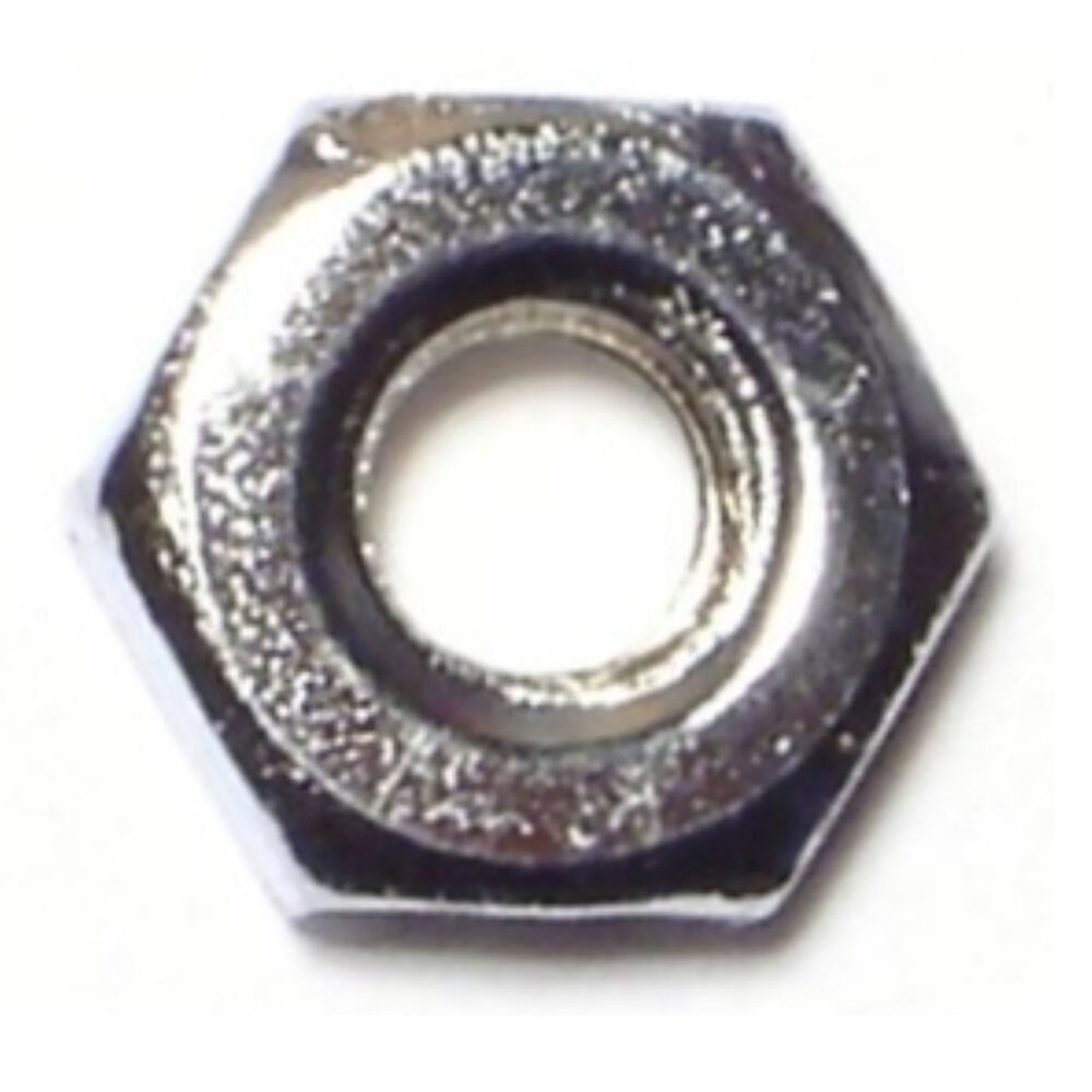 image of Hex Machine Screw Nuts, 10-24, Chrome, 2-Piece