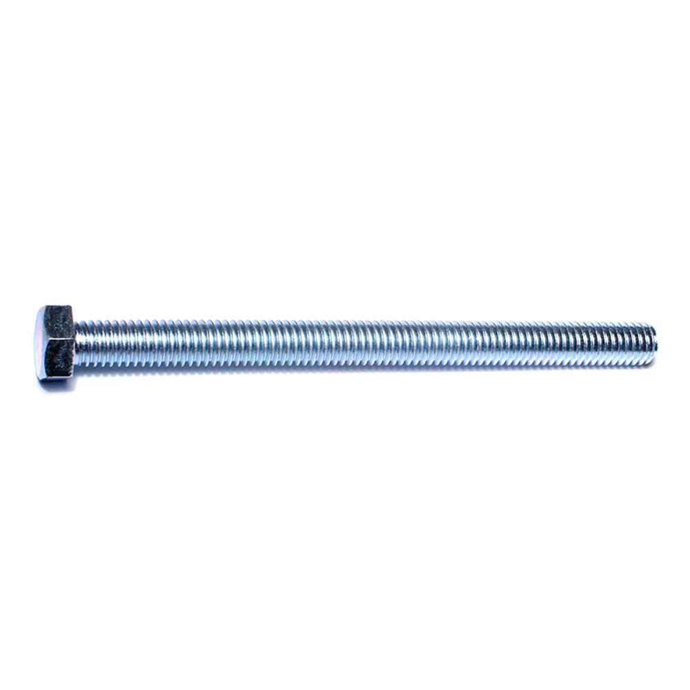 image of Full Thread Hex Tap Bolts, 3/8-16 x 5, Zinc, 1-Piece