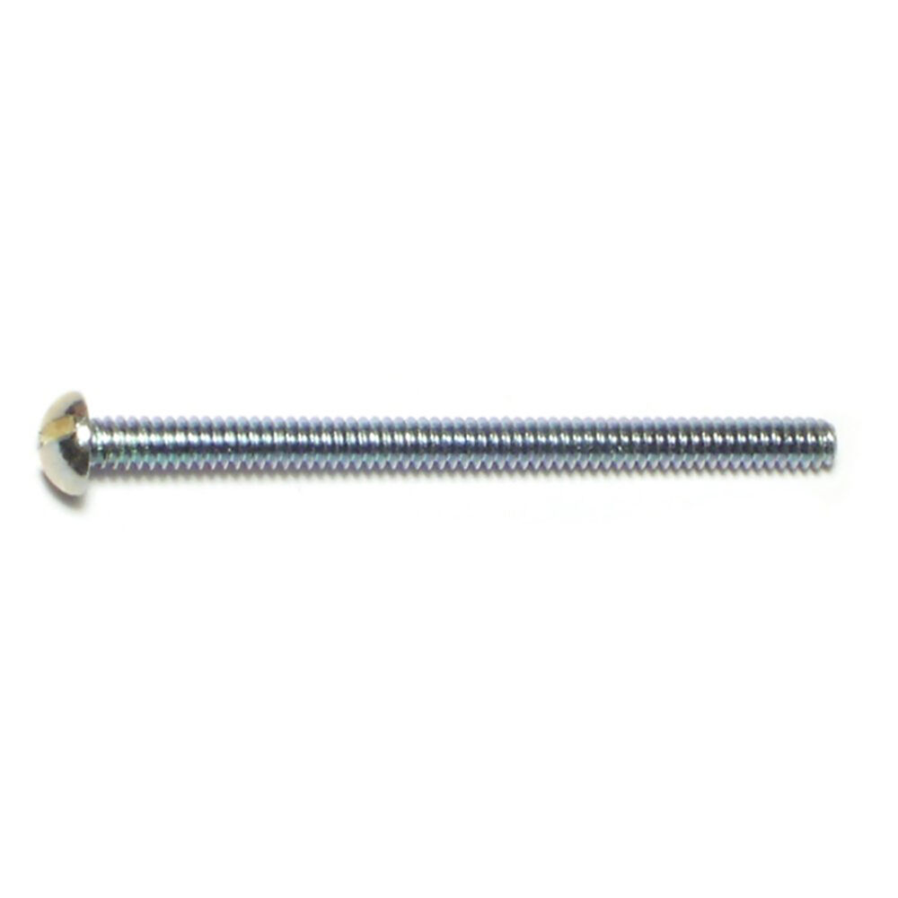 image of Slotted Round Stove Bolts, 6-32 x 2, Zinc, 3-Piece
