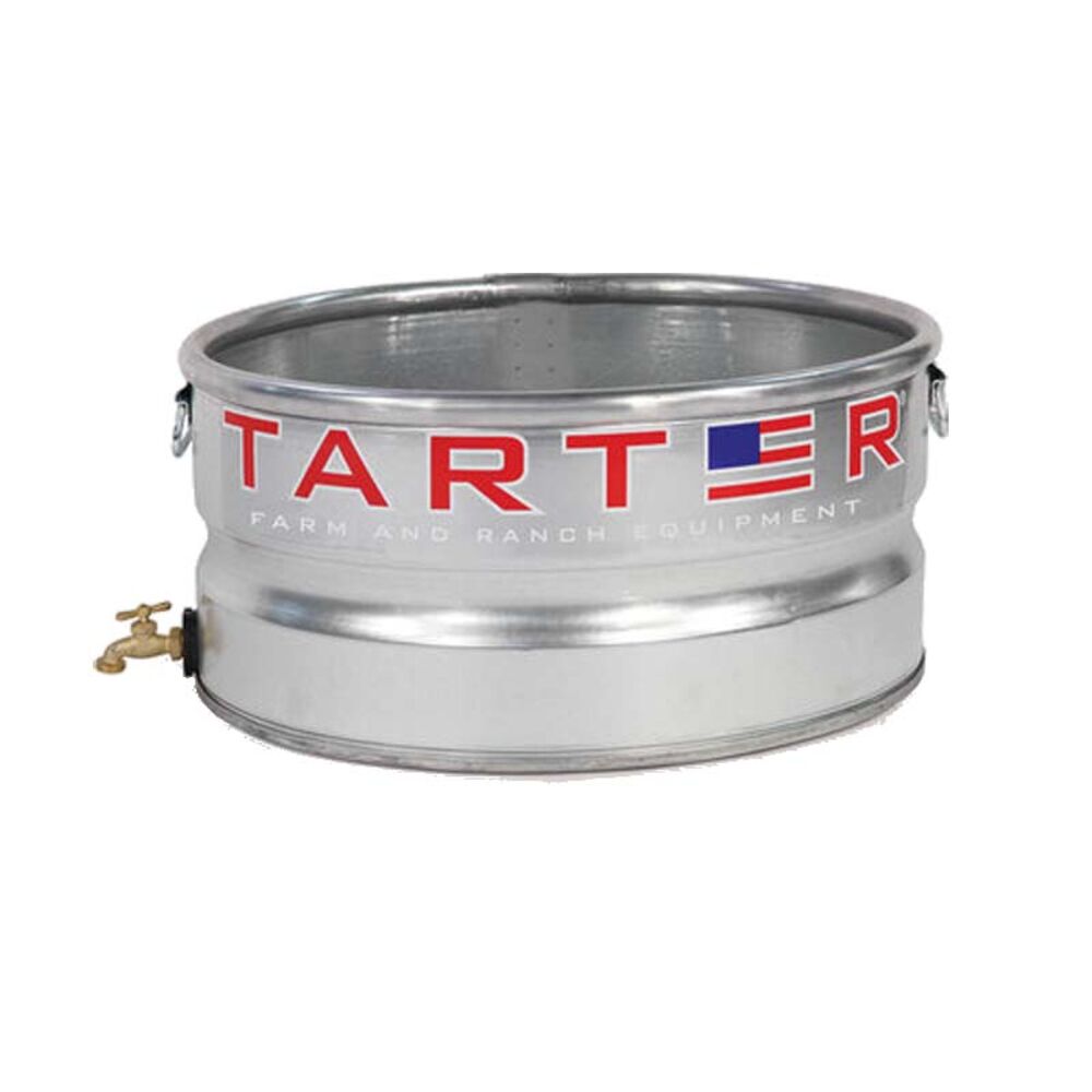 image of Round Galvanized Canning Tank with Spigot, 2 ft x 1 ft
