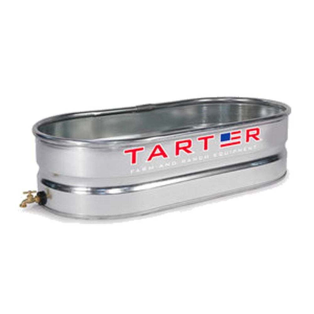 image of Oval Galvanized Stock Tank with Spigot, 40-gallon