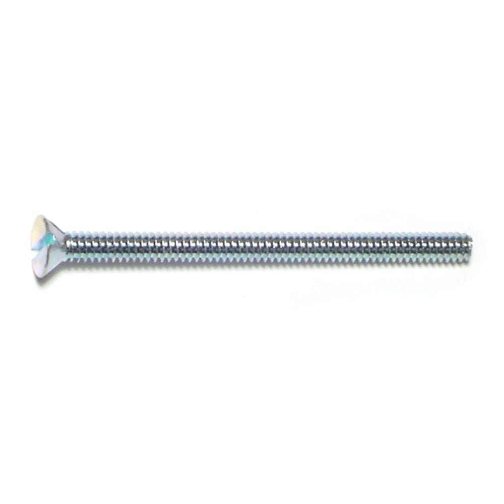 image of Slotted Flat Stove Bolts, 6-32 x 2, Zinc, 3-Piece
