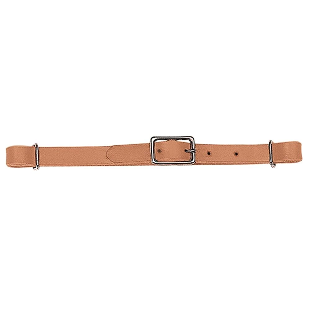image of Straight Harness Leather Curb Strap- Russet