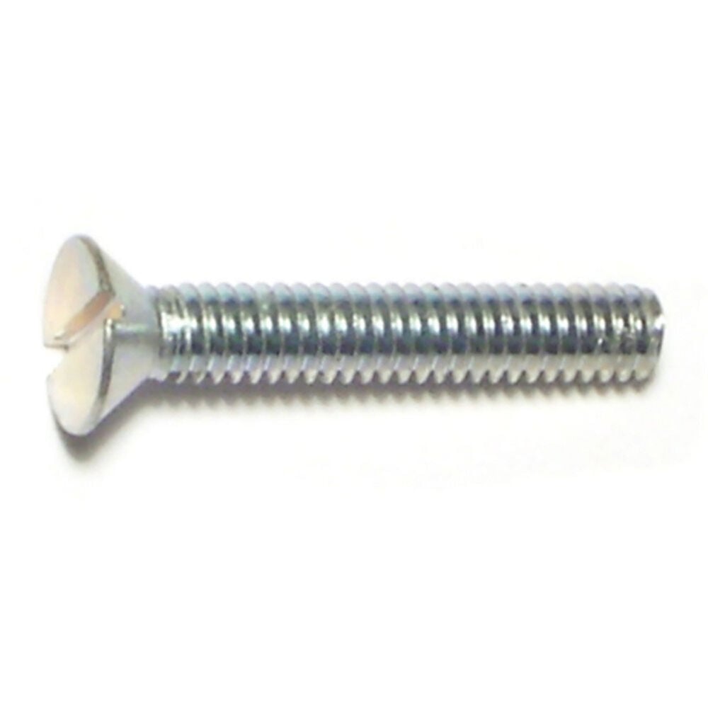 image of Slotted Flat Stove Bolts, 8-32 x 1, Zinc, 3-Piece