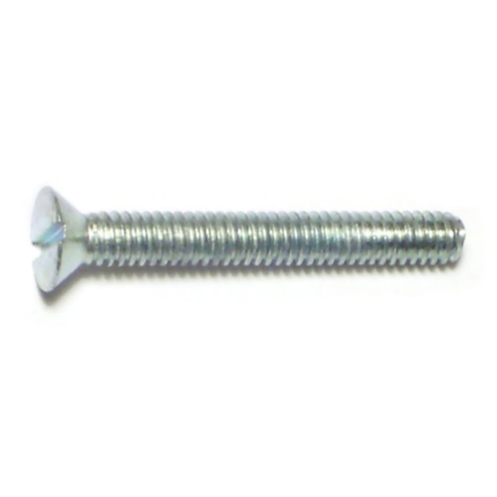 image of Slotted Flat Stove Bolts, 8-32 x 1-1/4, Zinc, 3-Piece