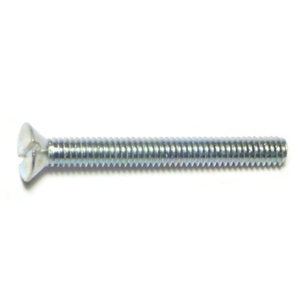image of Slotted Flat Stove Bolts, 8-32 x 1-1/2, Zinc, 3-Piece