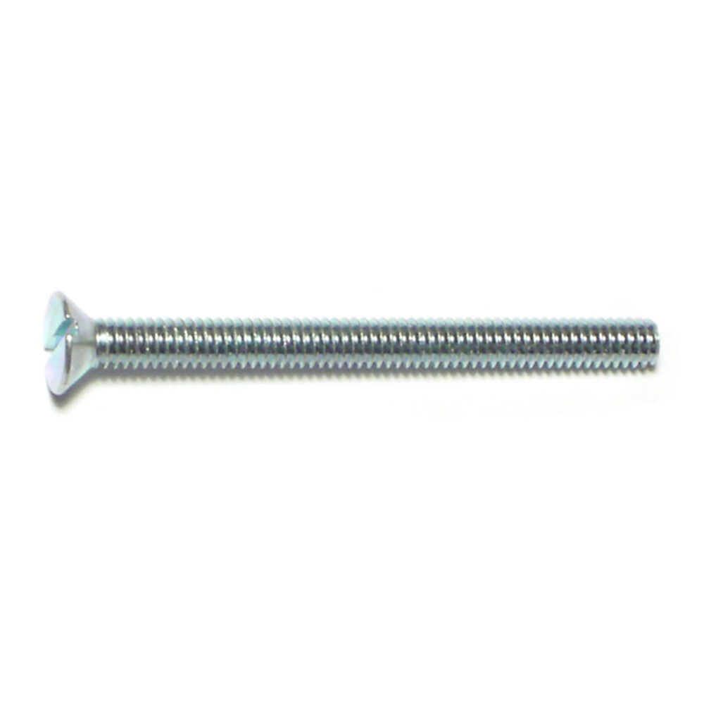 image of Slotted Flat Stove Bolts, 8-32 x 2, Zinc, 2-Piece