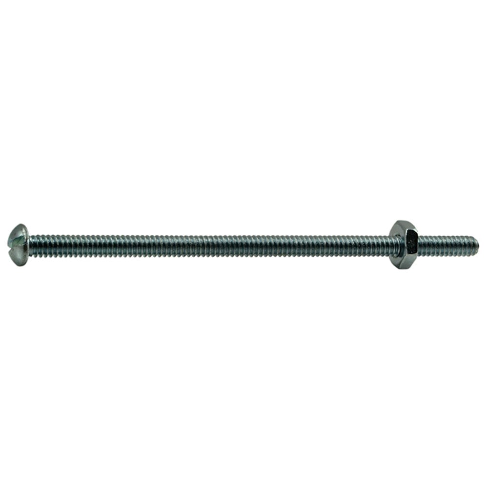 image of Slotted Round Stove Bolts, 10-24 x 4, Zinc, 1-Piece
