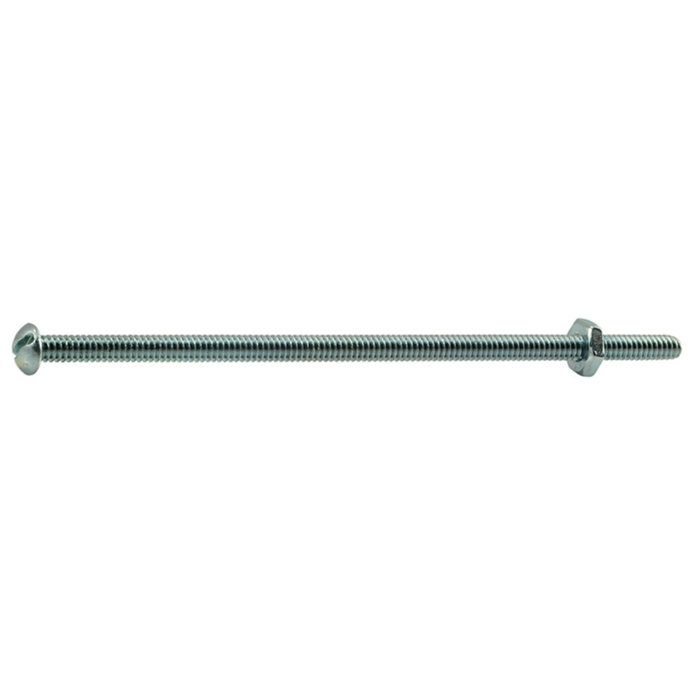 image of Slotted Round Stove Bolts, 10-24 x 5, Zinc, 1-Piece