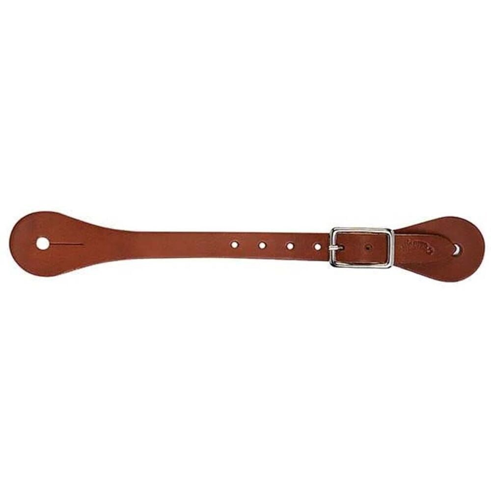 image of Single-Ply Brown Latigo Leather Spur Straps