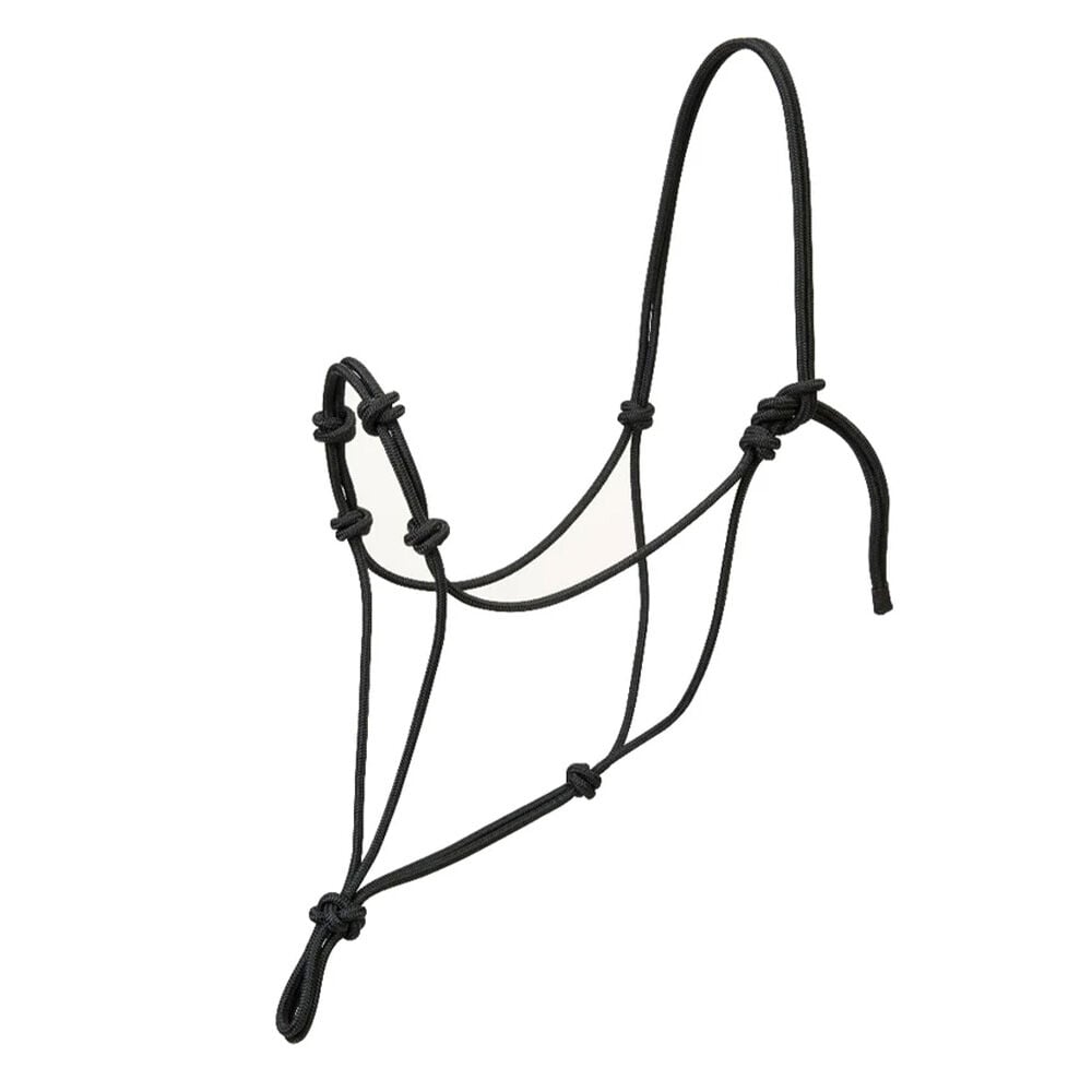 image of Silvertip Four Knot Rope Halter, Average, Black