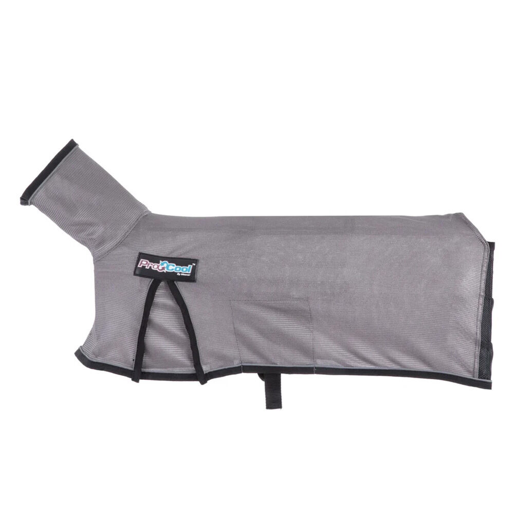 image of ProCool Goat Blanket with Reflective Piping, Large, Gray