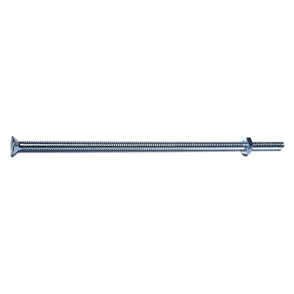image of Slotted Flat Stove Bolts, 10-24 x 6, Zinc, 1-Piece