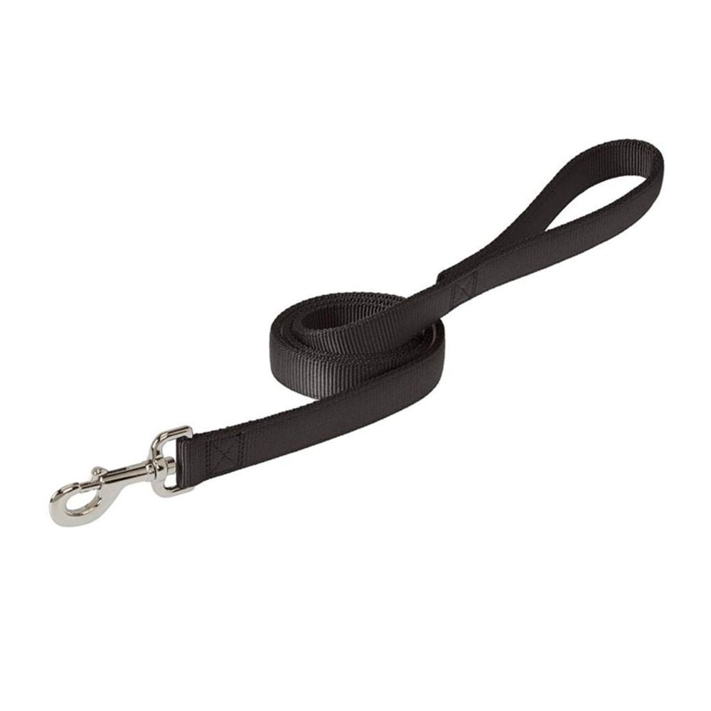 image of Classic Leash, Nylon, Black, 1-inch x 4-foot