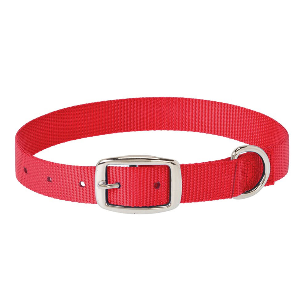 image of Choice Nylon Dog Collar, Red, 3/4-inch X 17-inch