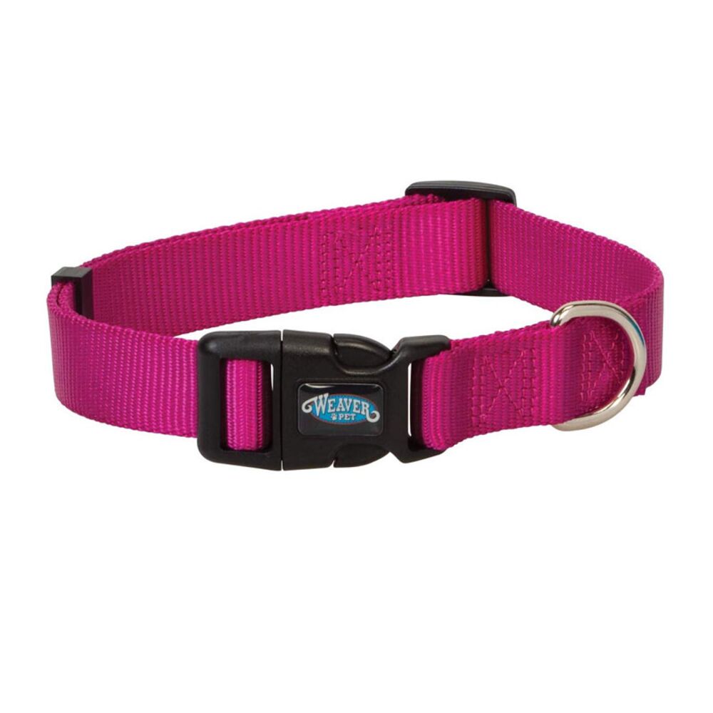 image of Snap-N-Go Adjustable Collar, Large, 1-inch x 17-inch-25-inch, Raspberry