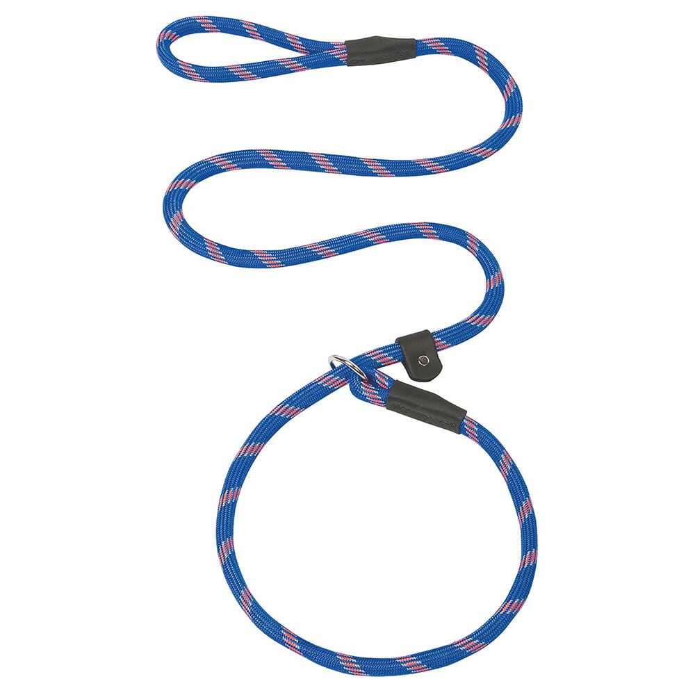 image of Rope Slip Lead, Blue/Orange, 1/2 in X 6 ft