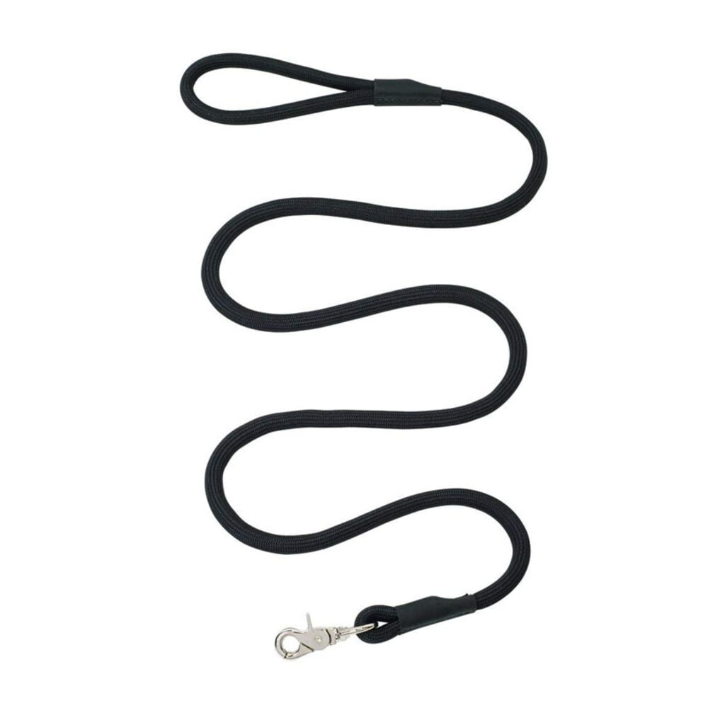 image of Rope Leash, Black, 1/2-inch x 6-foot