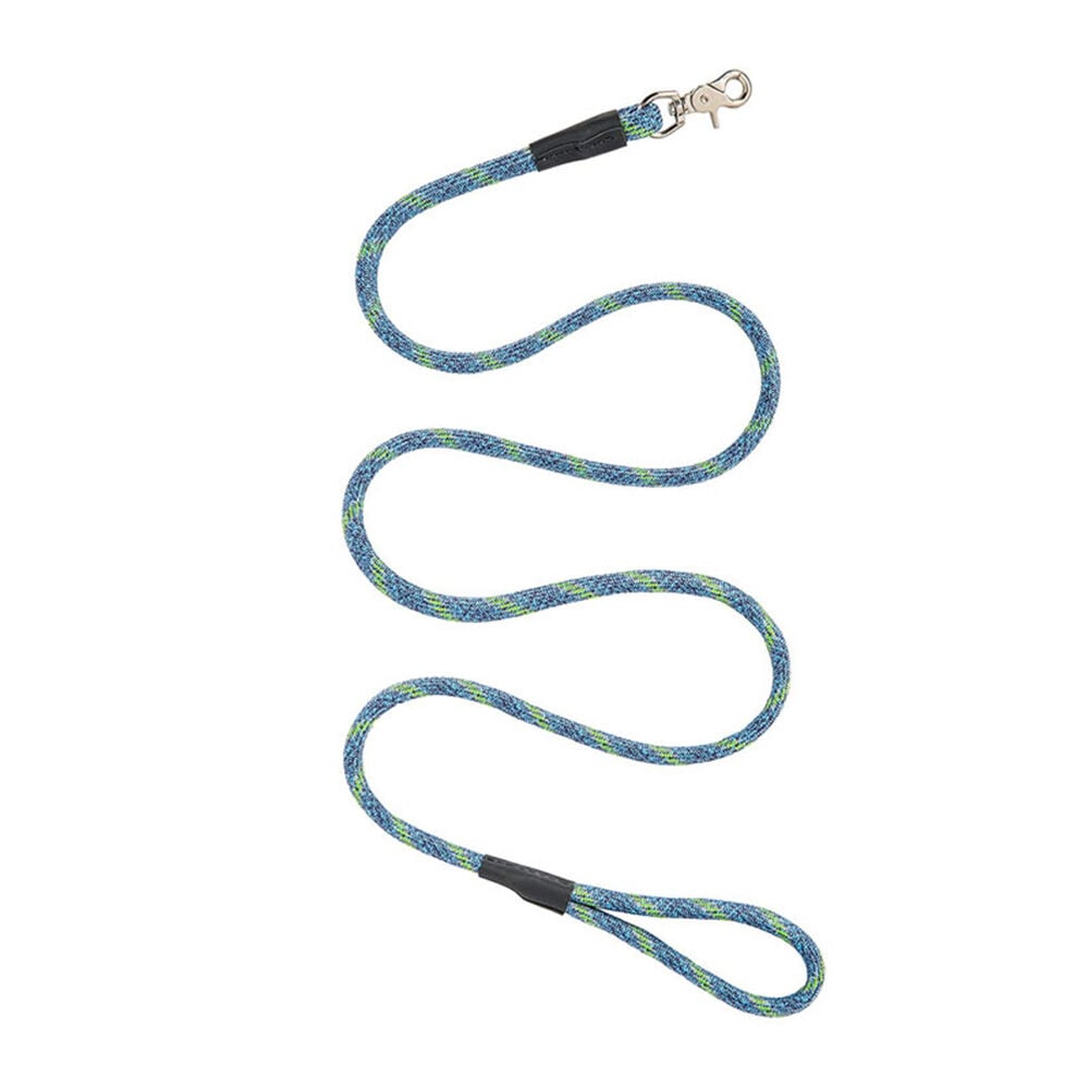 image of Rope Leash, 1-inch x 6-foot, Navy/Lime