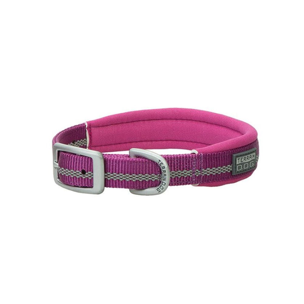 image of Reflective Neoprene Lined Dog Collar, 3/4-inch x 15-inch, Purple