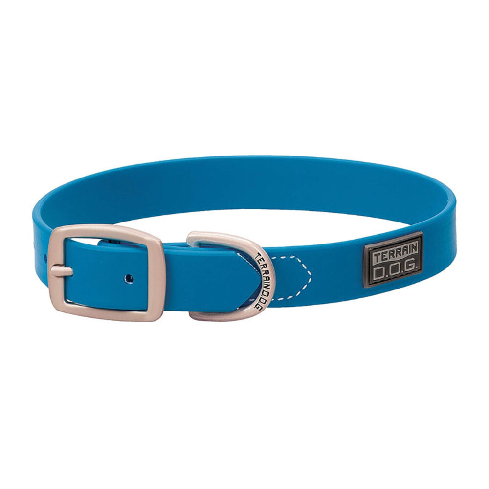 image of Brahma Webb Dog Collar, Hurricane Blue, 1 in x 19 in