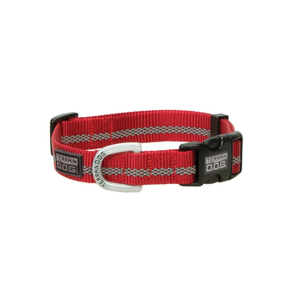 image of Reflective Snap-N-Go Adjustable Nylon Dog Collar, Medium, Red