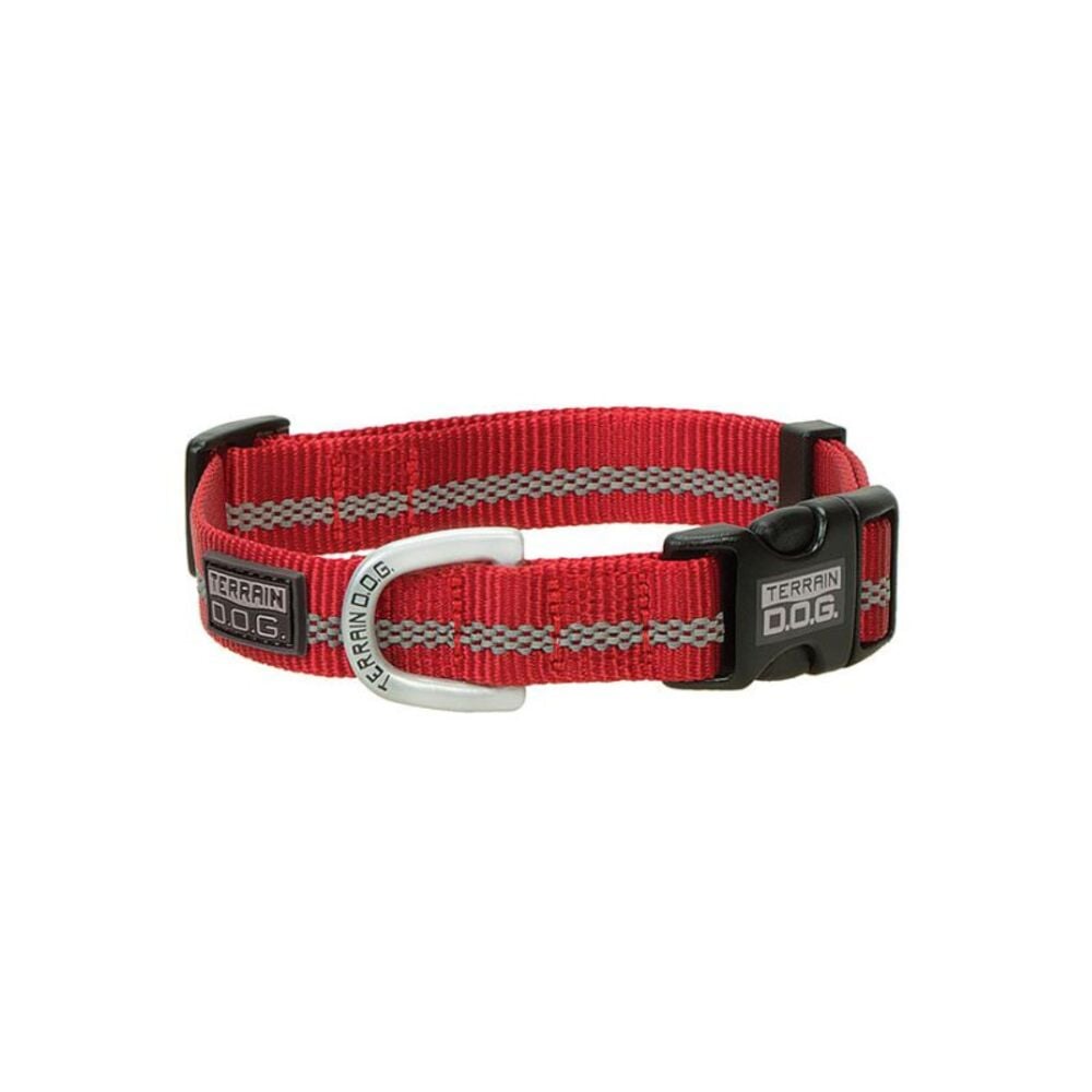 image of Reflective Snap-N-Go Adjustable Nylon Dog Collar, Large, Red